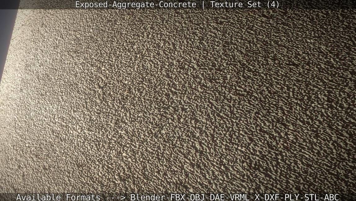 Exposed-Aggregate-Concrete Texture Set - 4 Texture_64