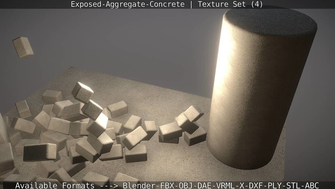 Exposed-Aggregate-Concrete Texture Set - 4 Texture_7