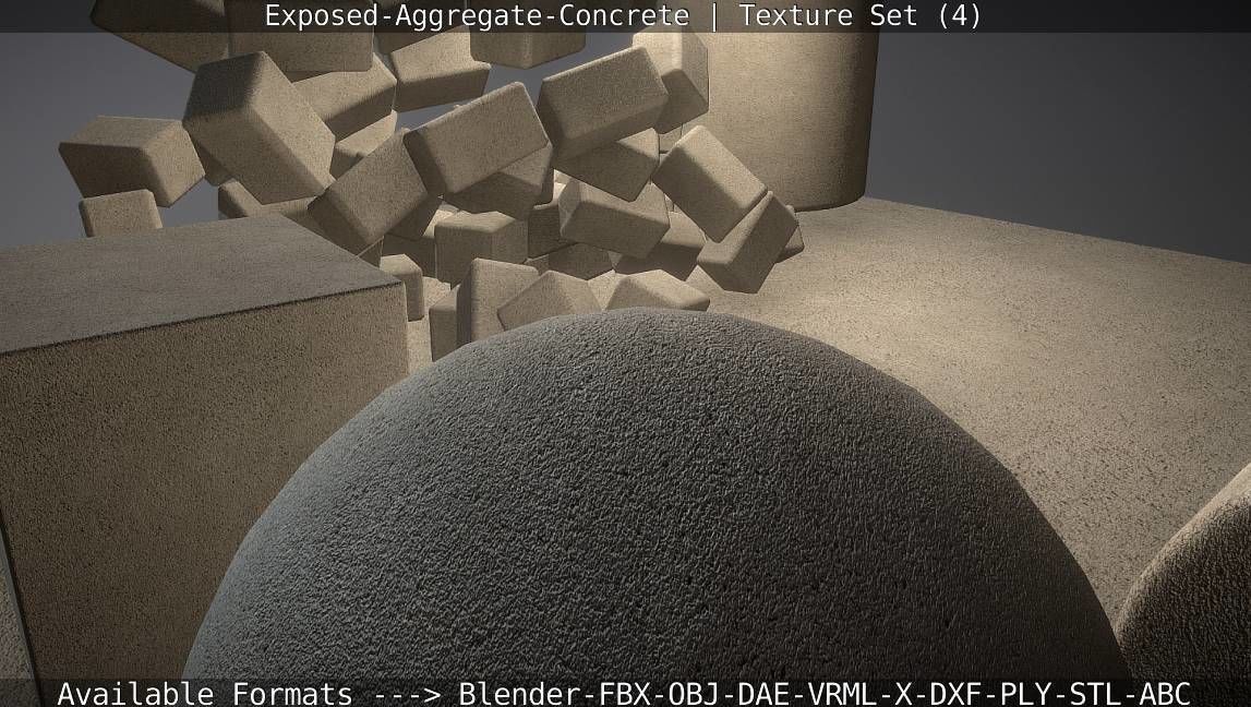 Exposed-Aggregate-Concrete Texture Set - 4 Texture_41
