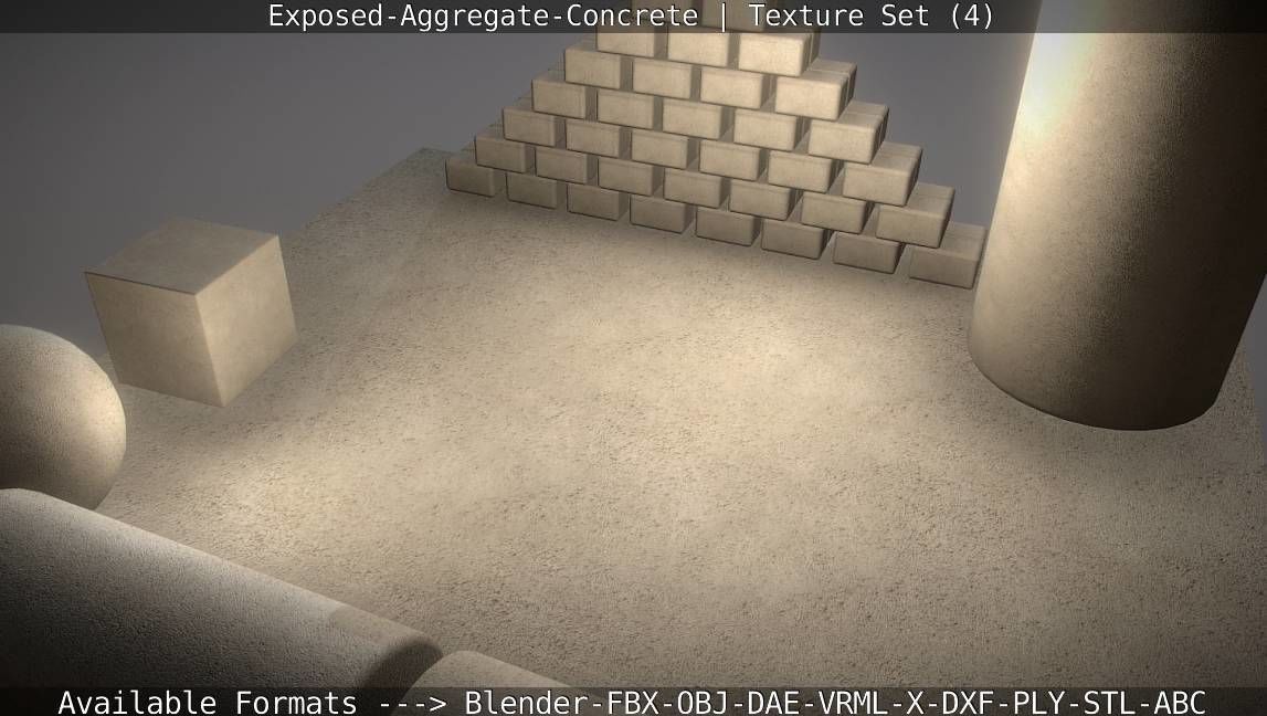 Exposed-Aggregate-Concrete Texture Set - 4 Texture_21