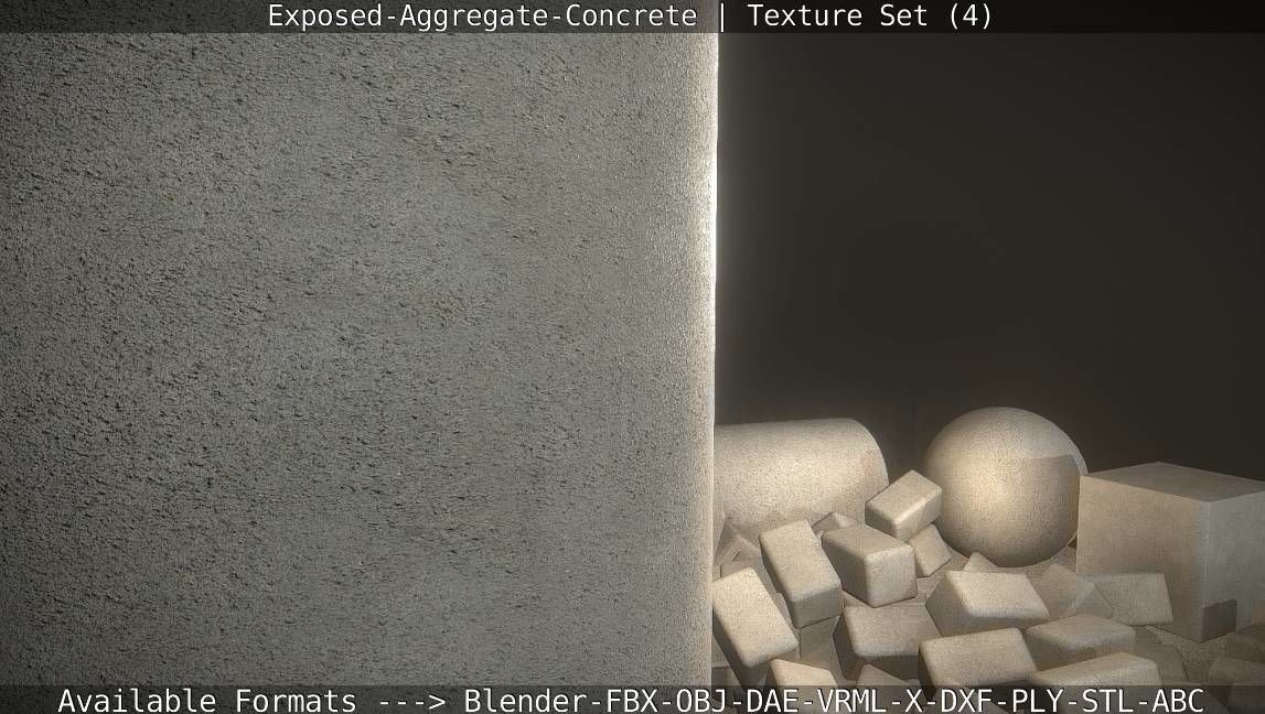 Exposed-Aggregate-Concrete Texture Set - 4 Texture_65