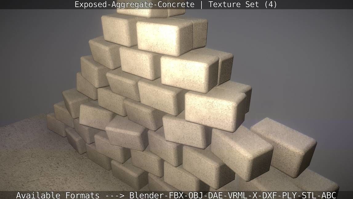 Exposed-Aggregate-Concrete Texture Set - 4 Texture_4