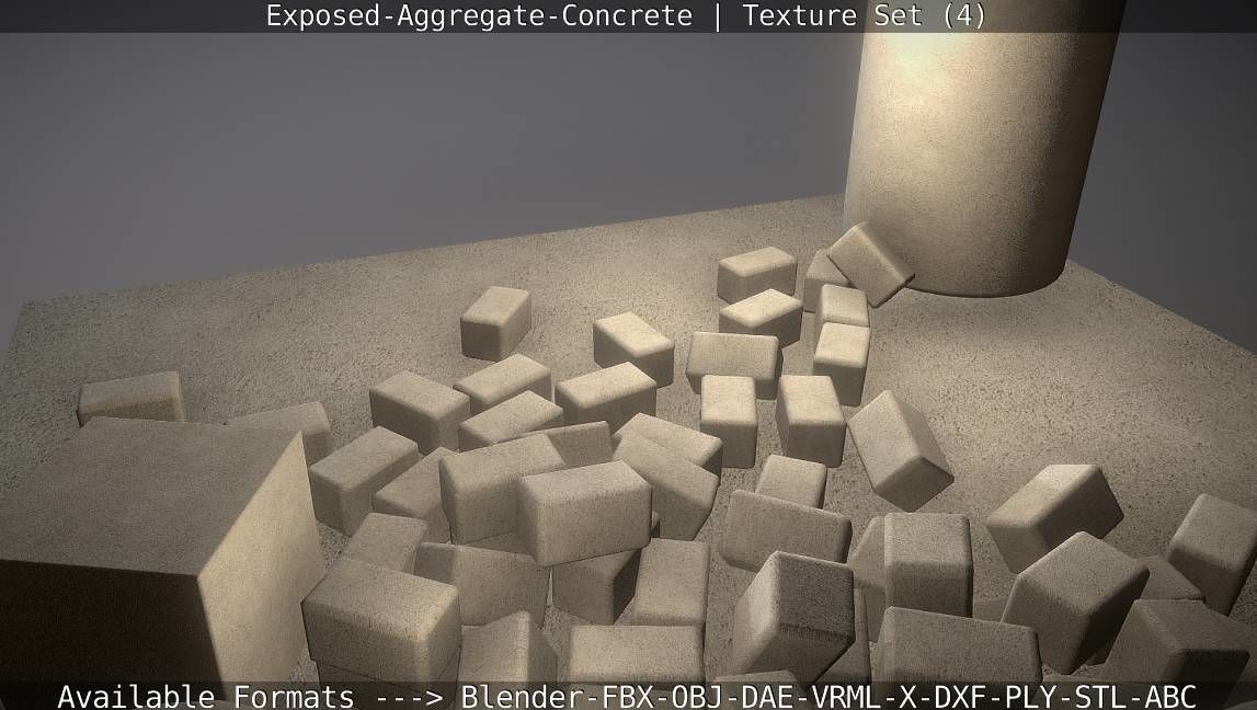 Exposed-Aggregate-Concrete Texture Set - 4 Texture_79