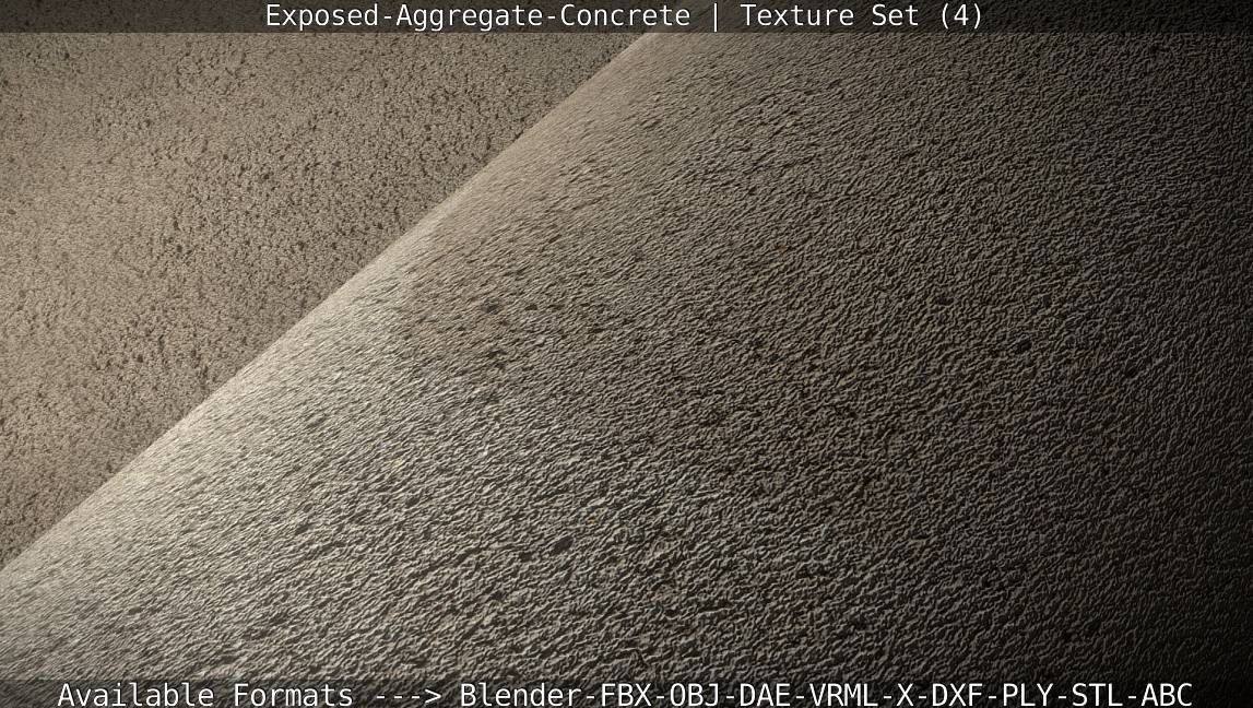Exposed-Aggregate-Concrete Texture Set - 4 Texture_37