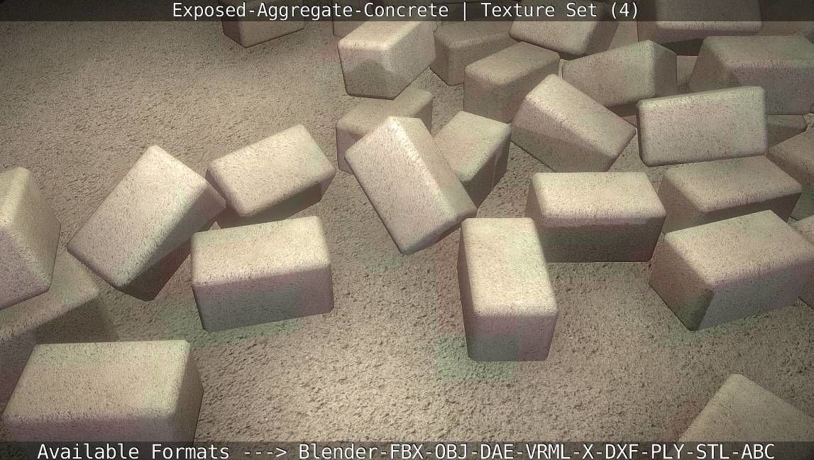 Exposed-Aggregate-Concrete Texture Set - 4 Texture_14