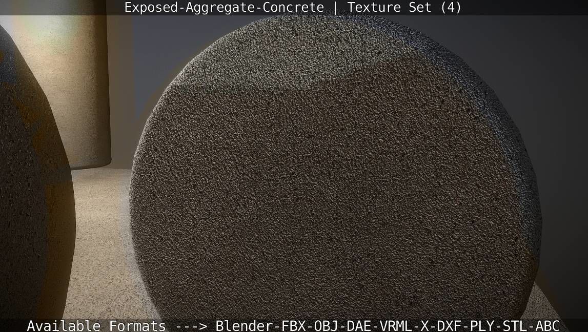 Exposed-Aggregate-Concrete Texture Set - 4 Texture_42