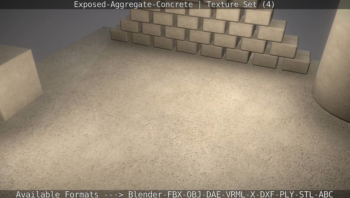 Exposed-Aggregate-Concrete Texture Set - 4 Texture_25