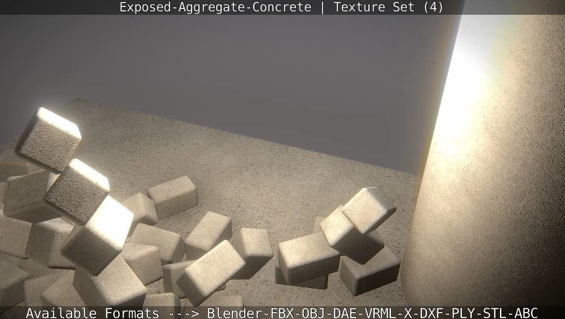 Exposed-Aggregate-Concrete Texture Set - 4 Texture_58