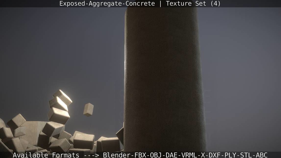 Exposed-Aggregate-Concrete Texture Set - 4 Texture_56