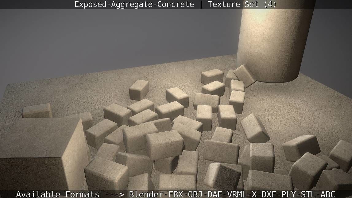 Exposed-Aggregate-Concrete Texture Set - 4 Texture_81