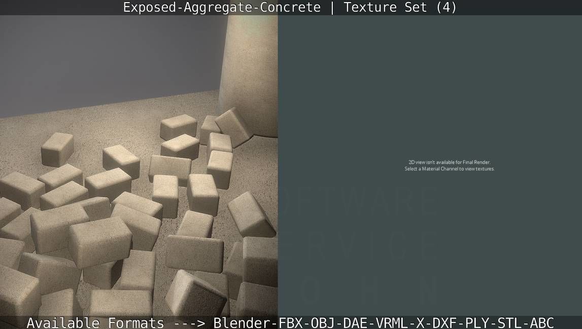 Exposed-Aggregate-Concrete Texture Set - 4 Texture_80