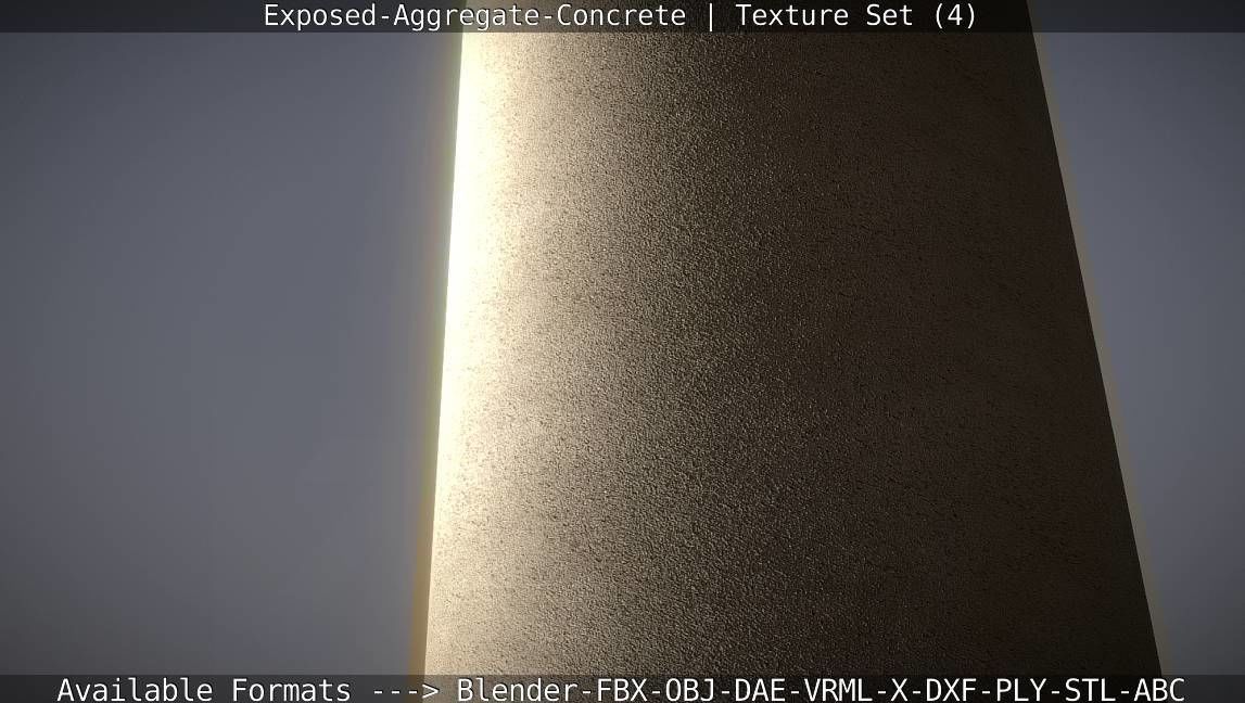 Exposed-Aggregate-Concrete Texture Set - 4 Texture_59