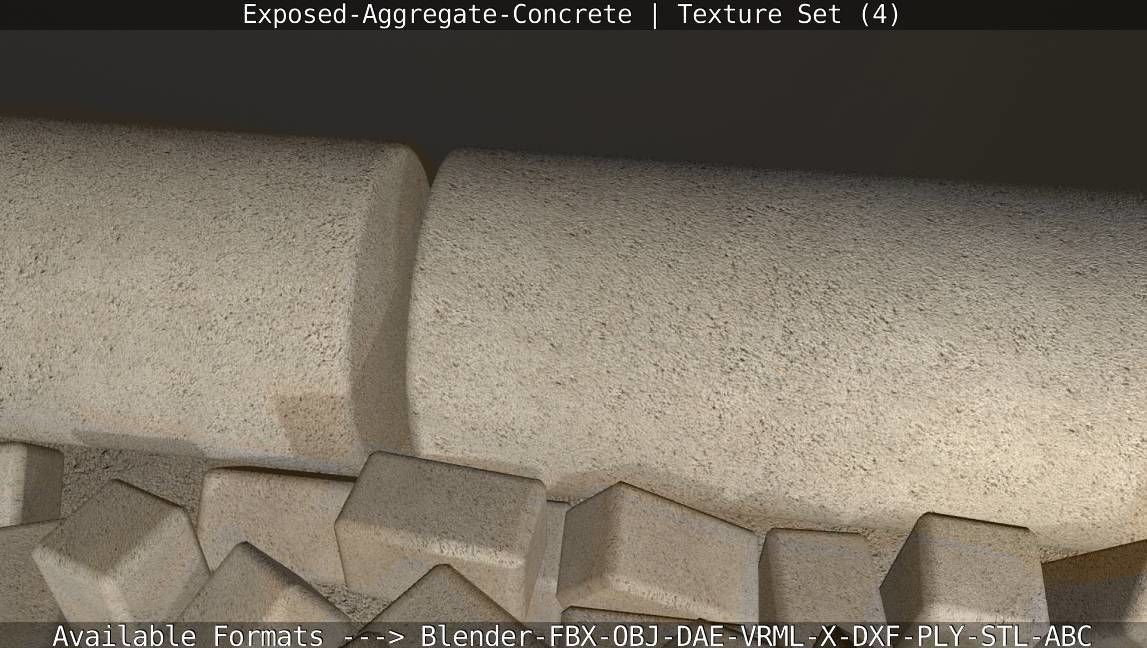 Exposed-Aggregate-Concrete Texture Set - 4 Texture_6