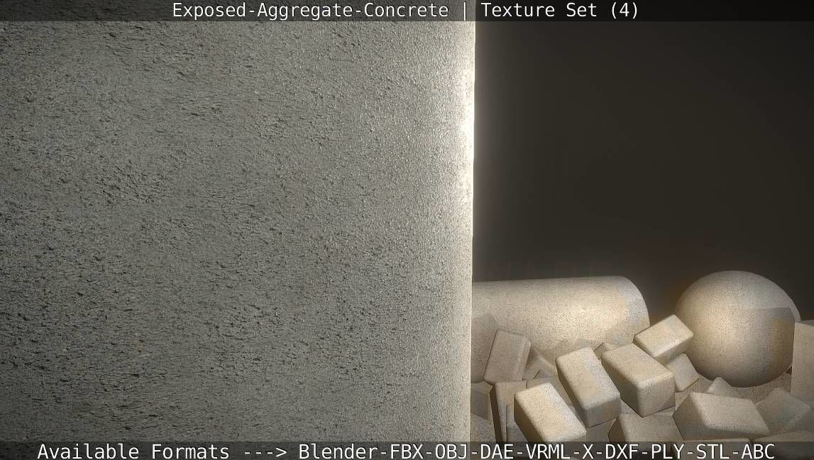 Exposed-Aggregate-Concrete Texture Set - 4 Texture_63