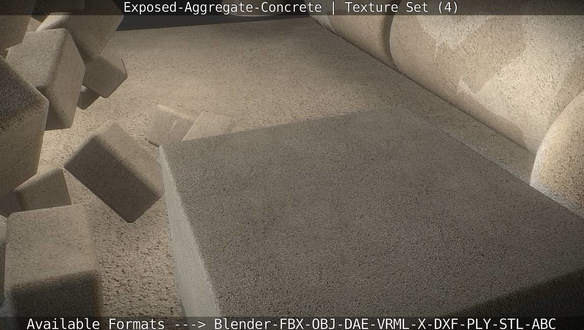 Exposed-Aggregate-Concrete Texture Set - 4 Texture_47