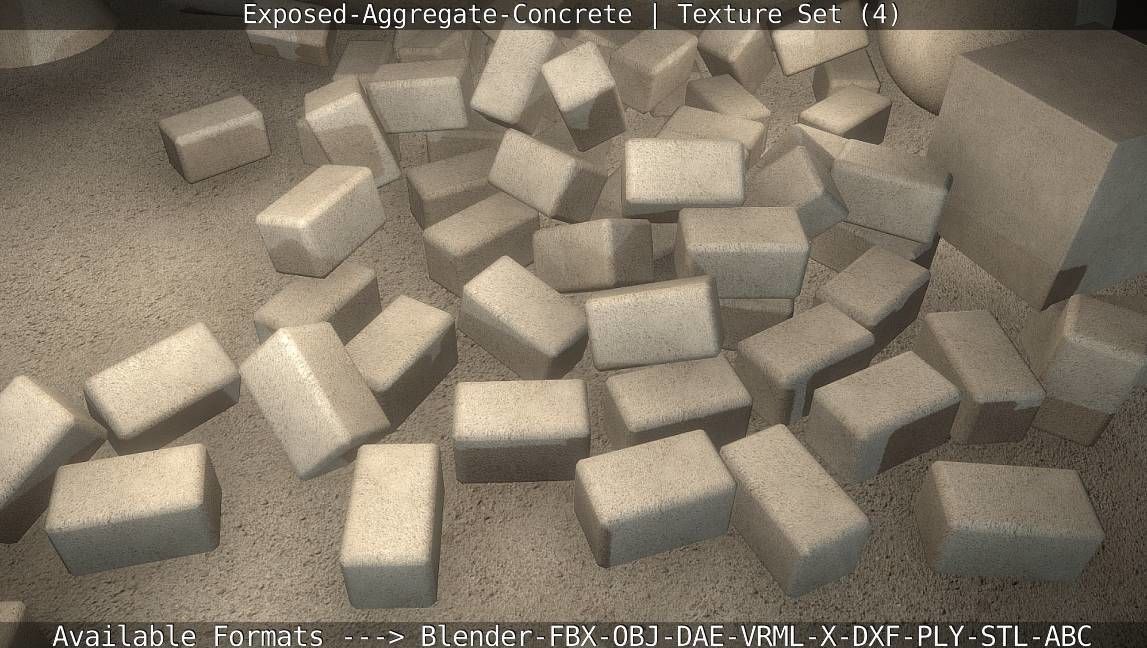 Exposed-Aggregate-Concrete Texture Set - 4 Texture_70