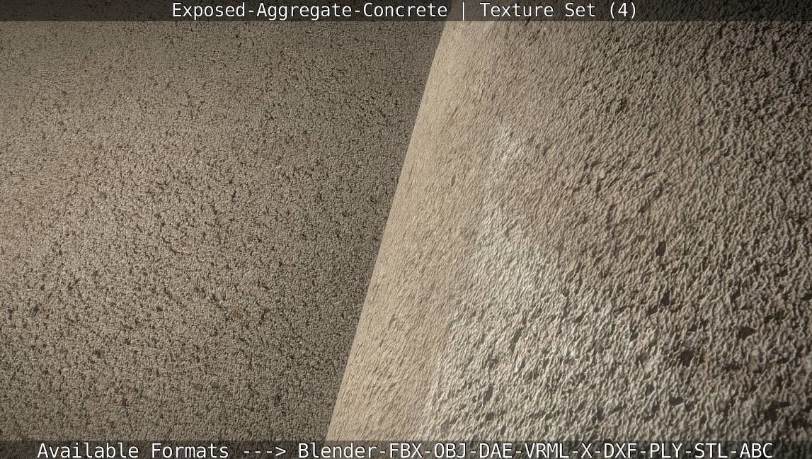 Exposed-Aggregate-Concrete Texture Set - 4 Texture_38