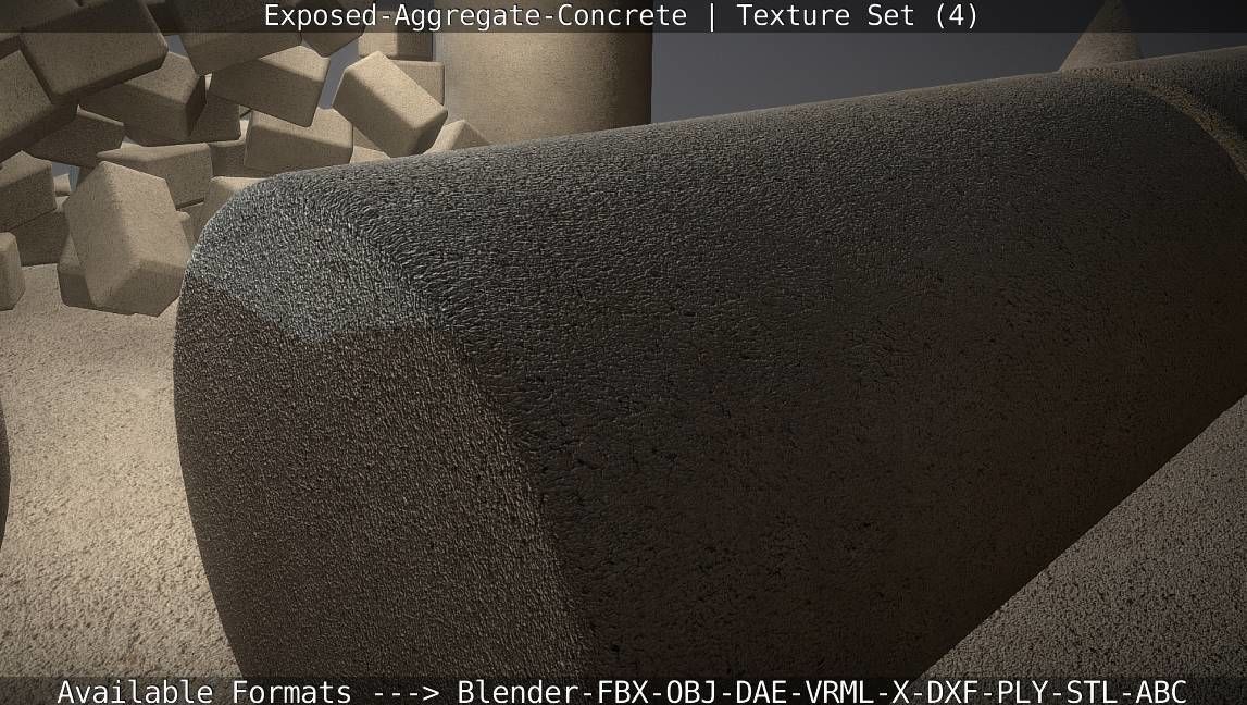 Exposed-Aggregate-Concrete Texture Set - 4 Texture_43