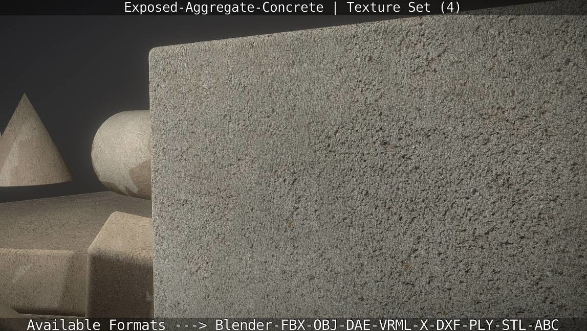 Exposed-Aggregate-Concrete Texture Set - 4 Texture_53