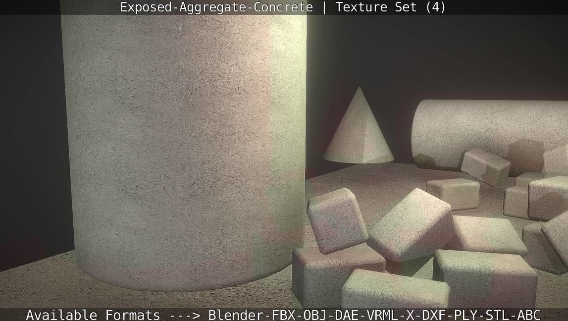 Exposed-Aggregate-Concrete Texture Set - 4 Texture_69