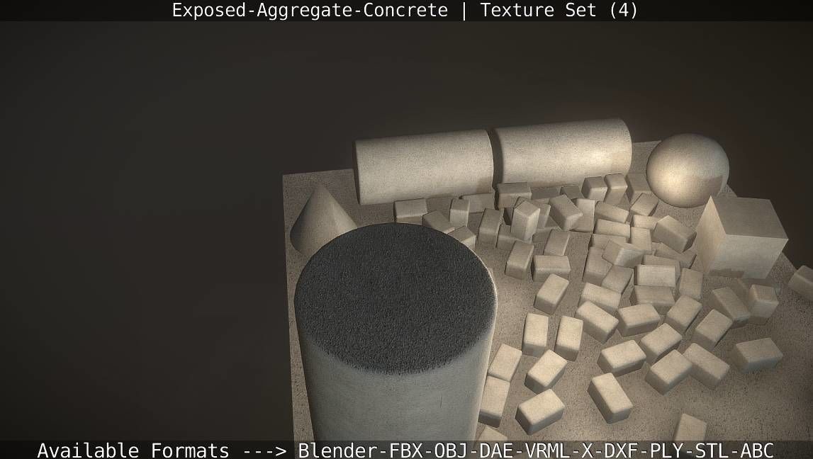 Exposed-Aggregate-Concrete Texture Set - 4 Texture_5