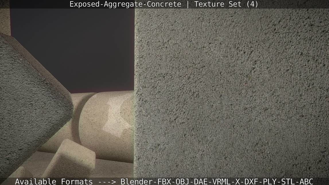 Exposed-Aggregate-Concrete Texture Set - 4 Texture_52