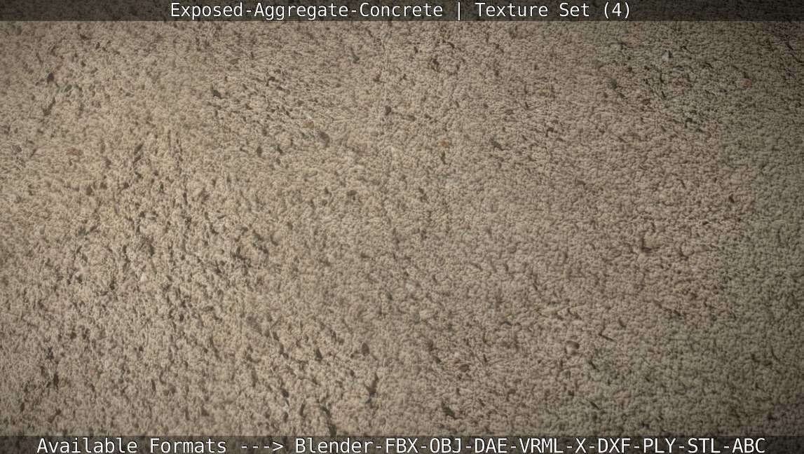 Exposed-Aggregate-Concrete Texture Set - 4 Texture_26