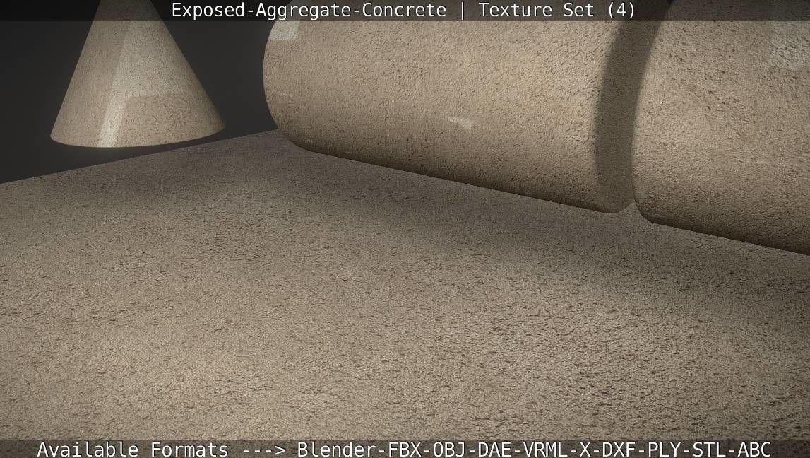 Exposed-Aggregate-Concrete Texture Set - 4 Texture_33
