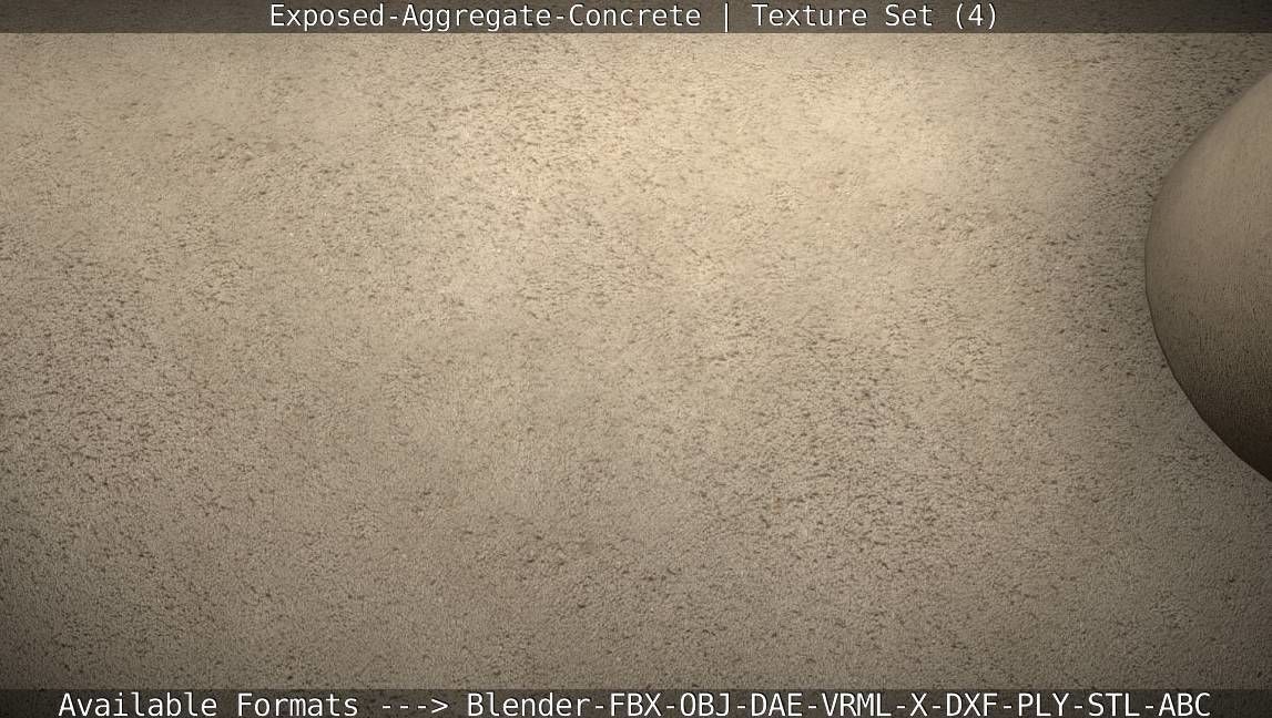 Exposed-Aggregate-Concrete Texture Set - 4 Texture_19