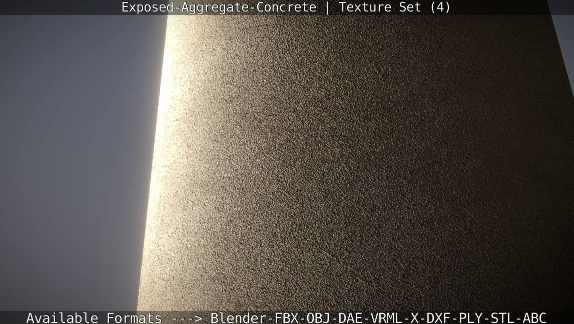 Exposed-Aggregate-Concrete Texture Set - 4 Texture_66