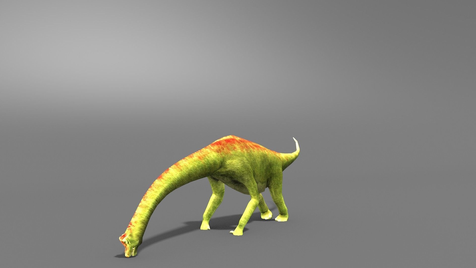 Brachiosaurus Jurassic Dinosaur Low-poly 3D model_2