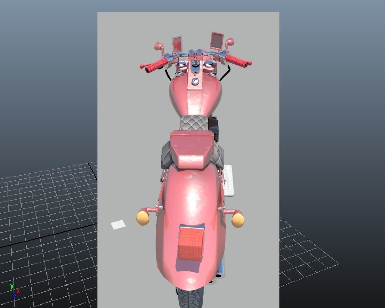Harley Davidson Bike Modeling Low-poly 3D model_2