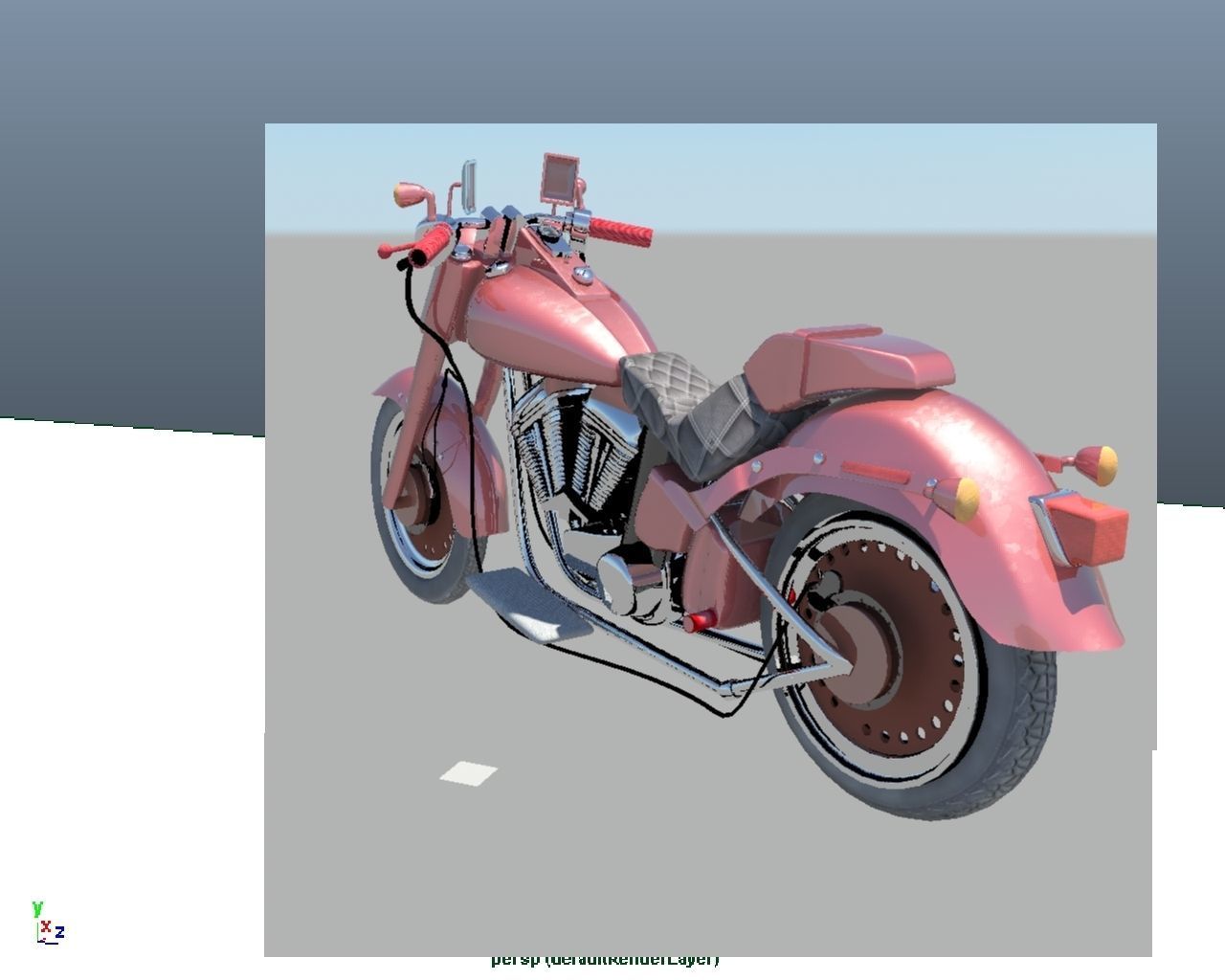 Harley Davidson Bike Modeling Low-poly 3D model_7