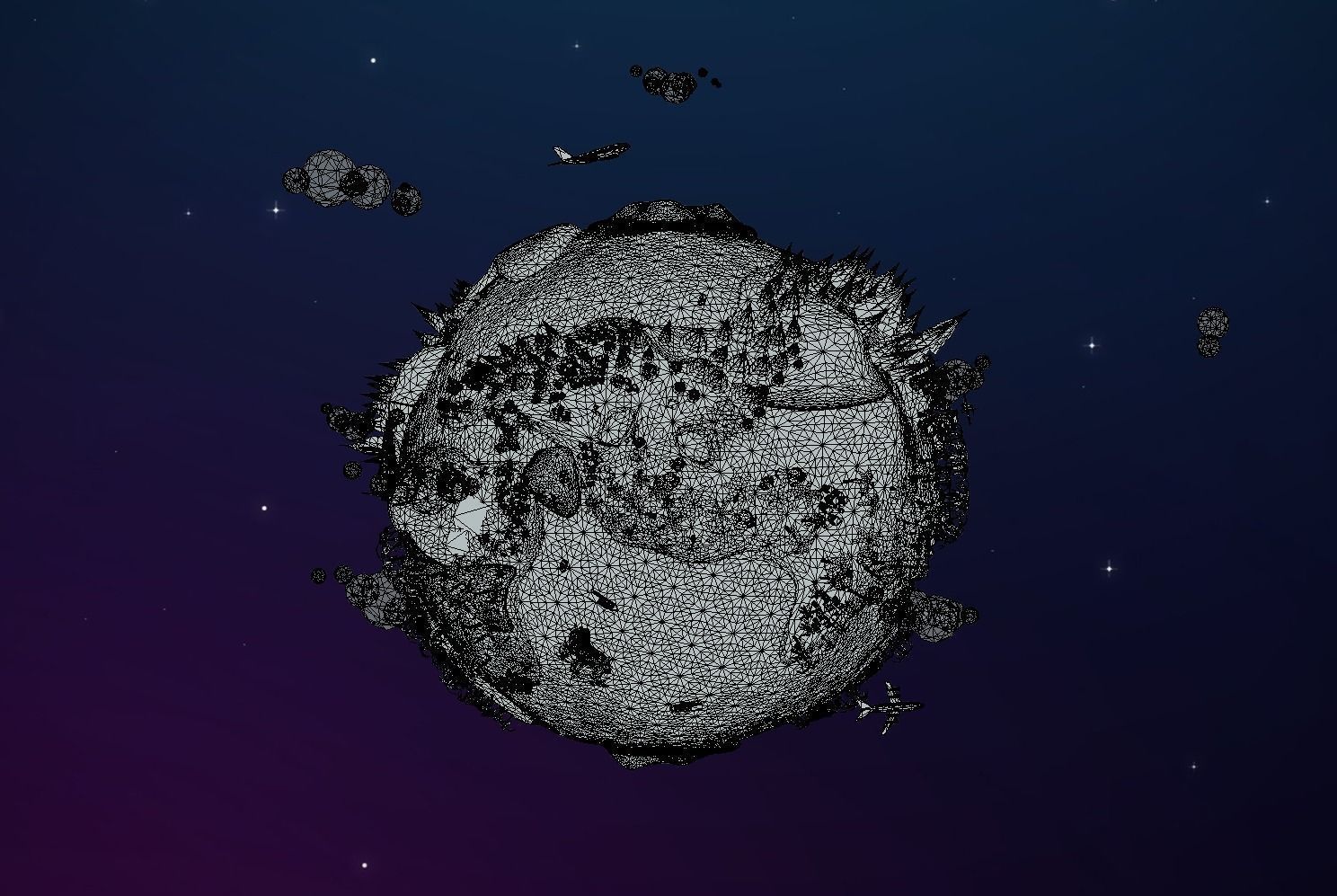 Cartoon Lowpoly Earth Planet 2 Low-poly 3D model_7