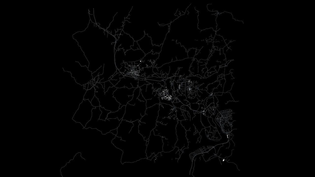 Kaesong Industrial Park Road Network Streets and Buildings 3D model_8