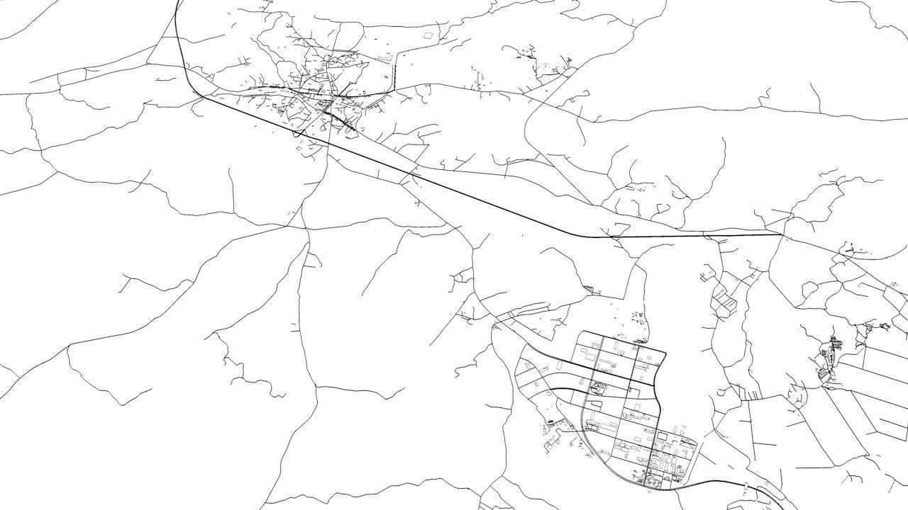 Kaesong Industrial Park Road Network Streets and Buildings 3D model_10