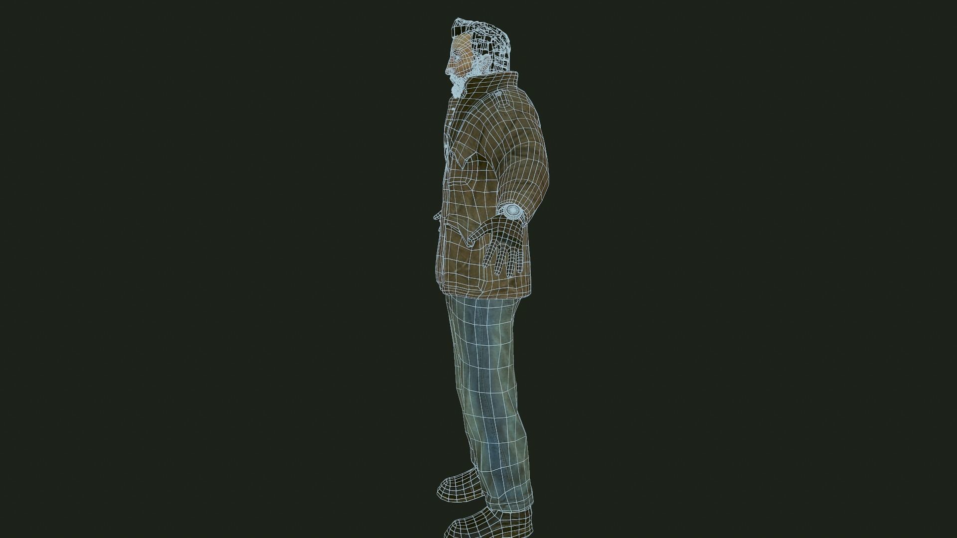 Male Apocalyptic Low-poly 3D model_17