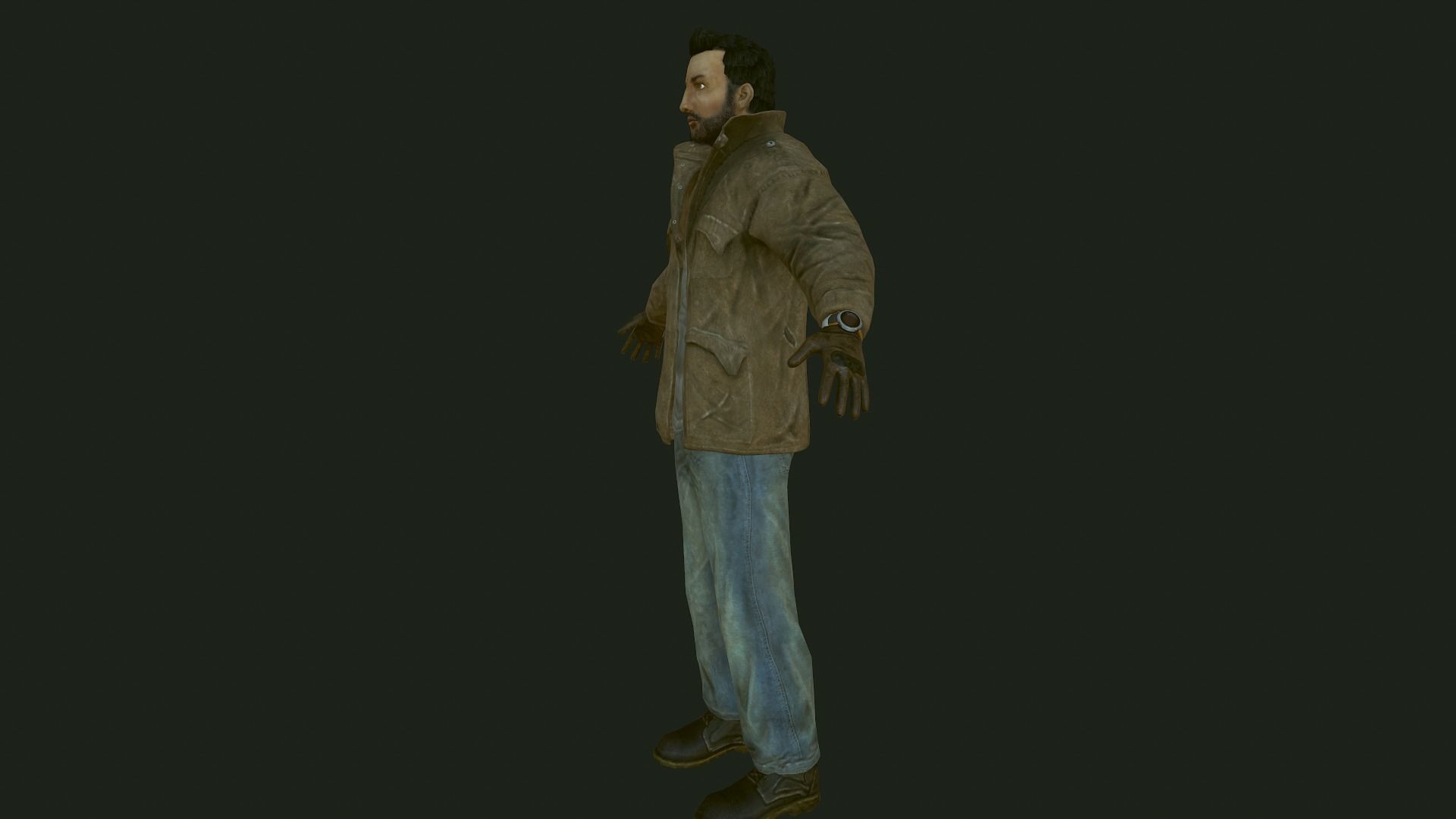 Male Apocalyptic Low-poly 3D model_14
