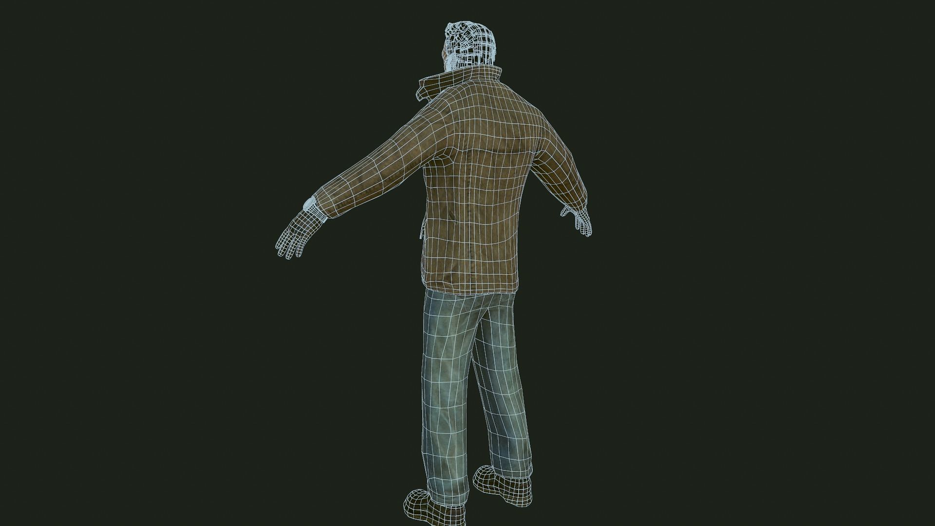 Male Apocalyptic Low-poly 3D model_27