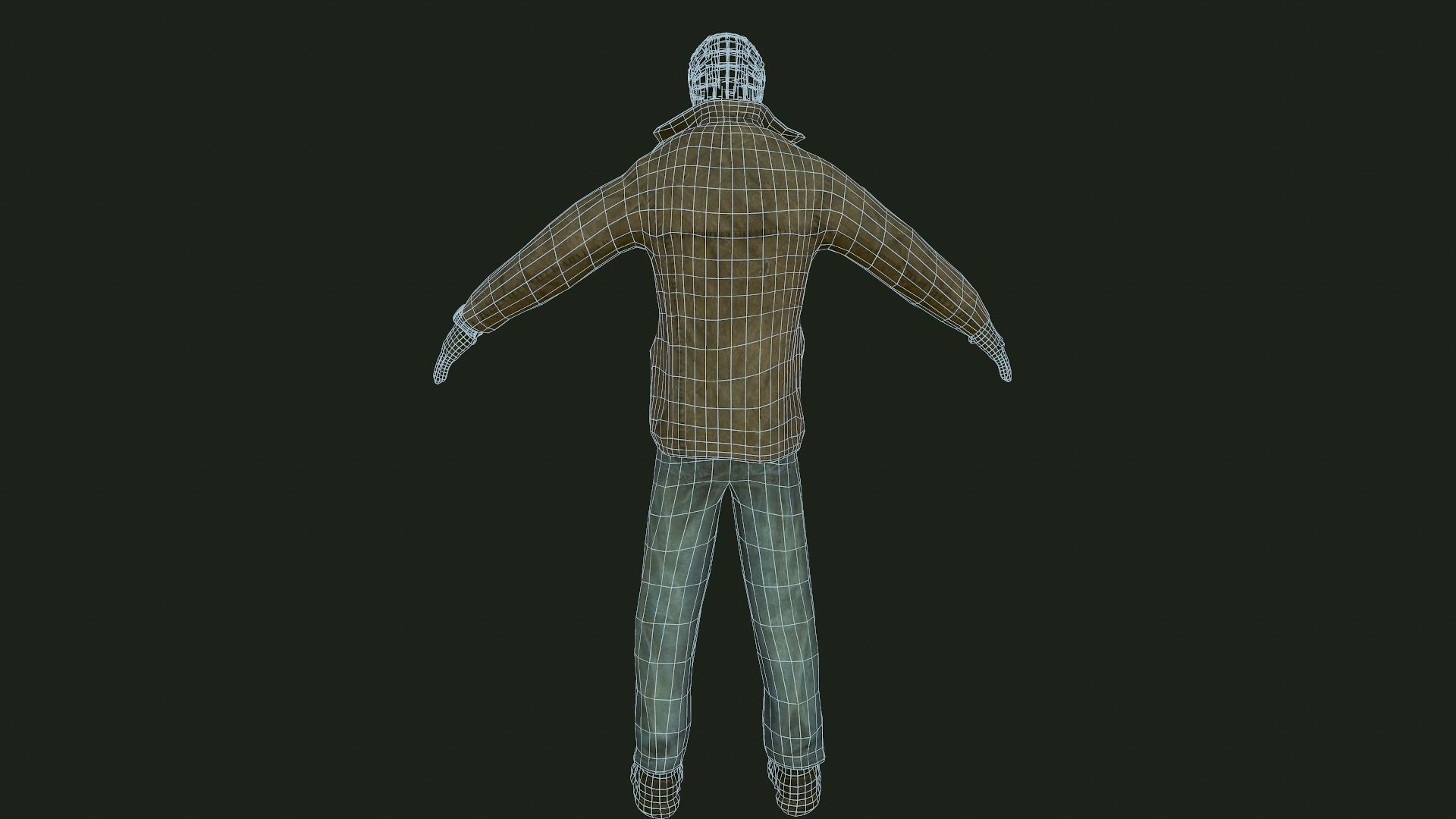 Male Apocalyptic Low-poly 3D model_33