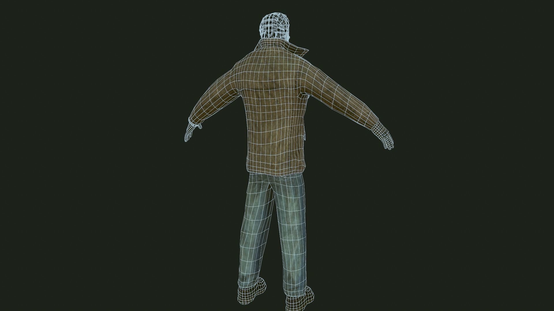 Male Apocalyptic Low-poly 3D model_37