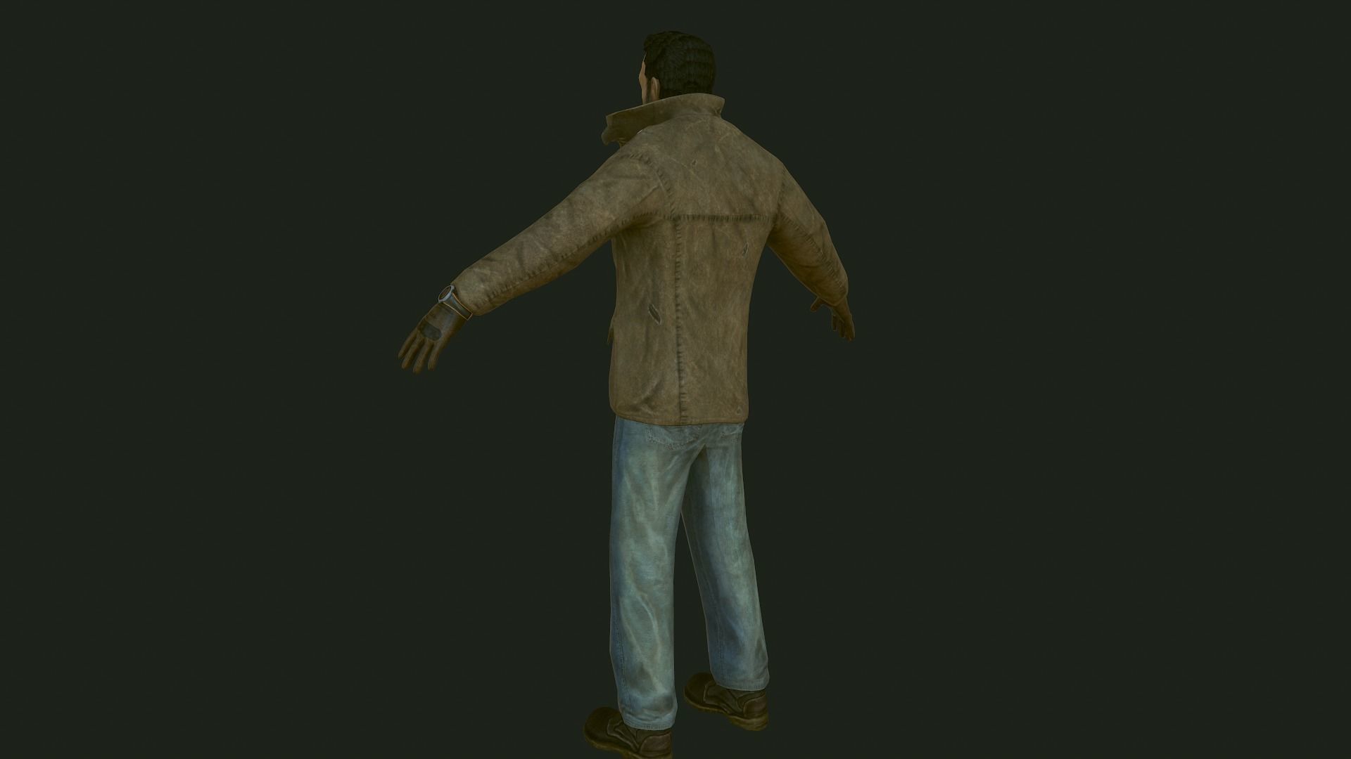 Male Apocalyptic Low-poly 3D model_26