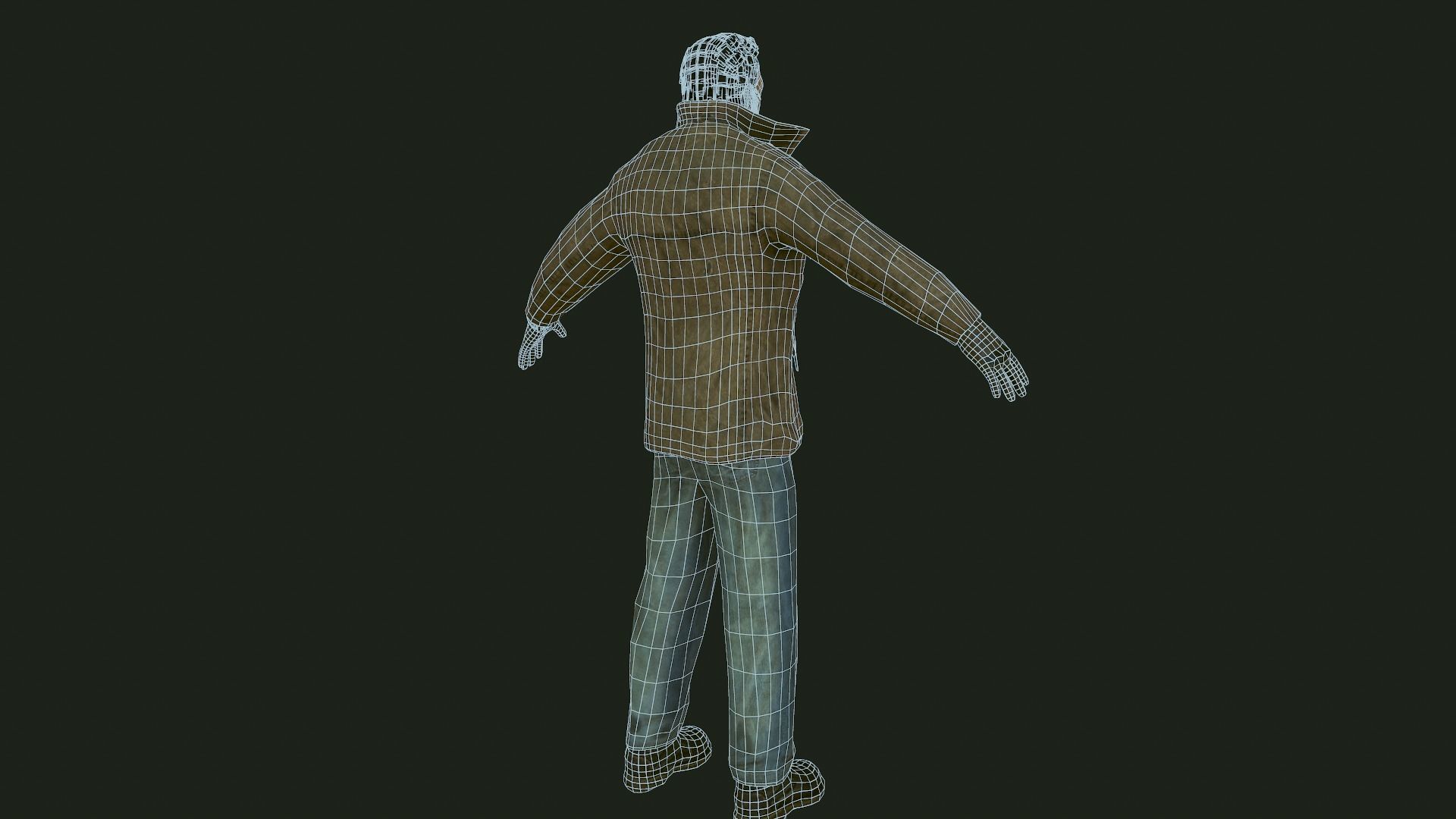 Male Apocalyptic Low-poly 3D model_39