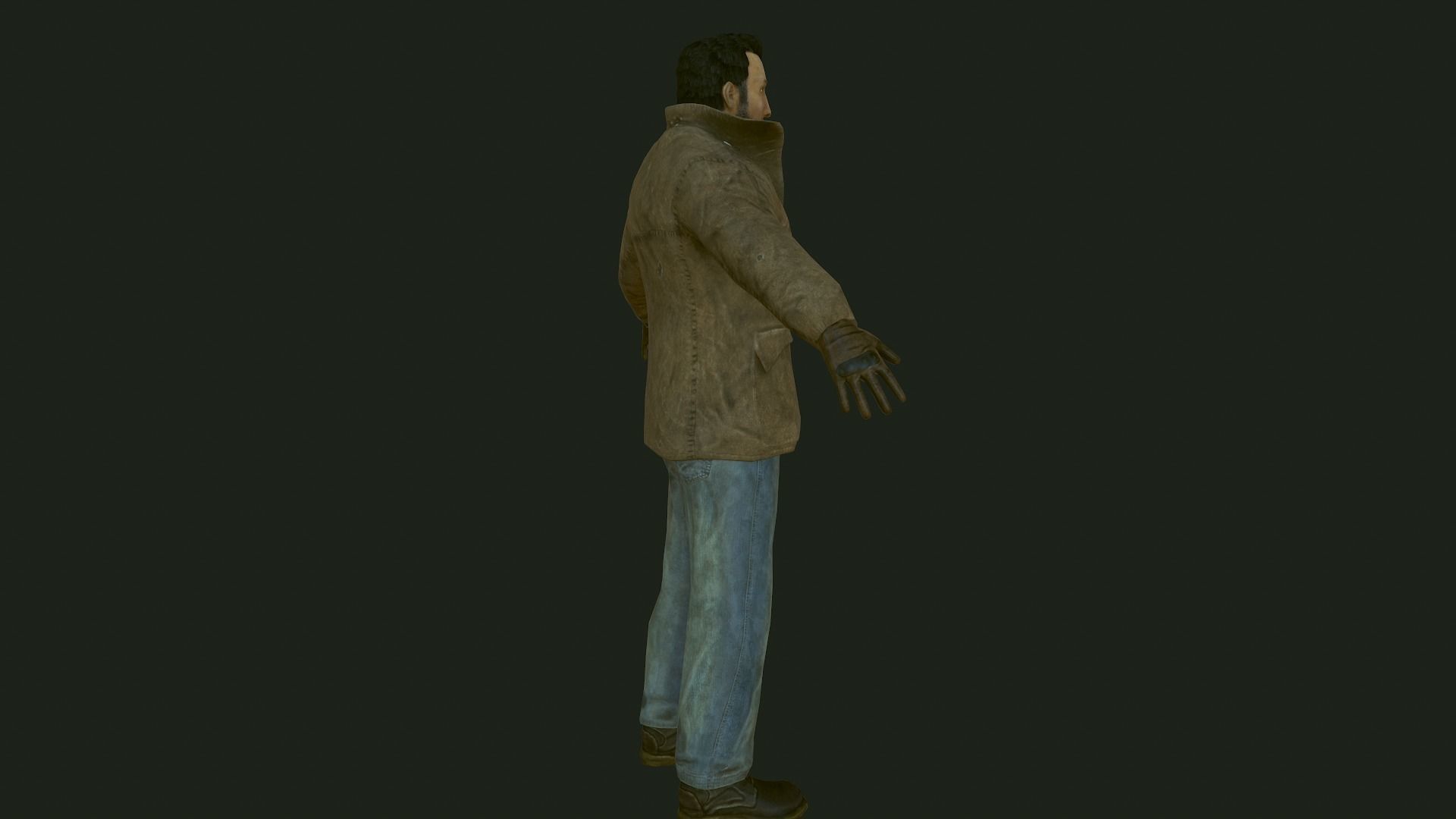 Male Apocalyptic Low-poly 3D model_44