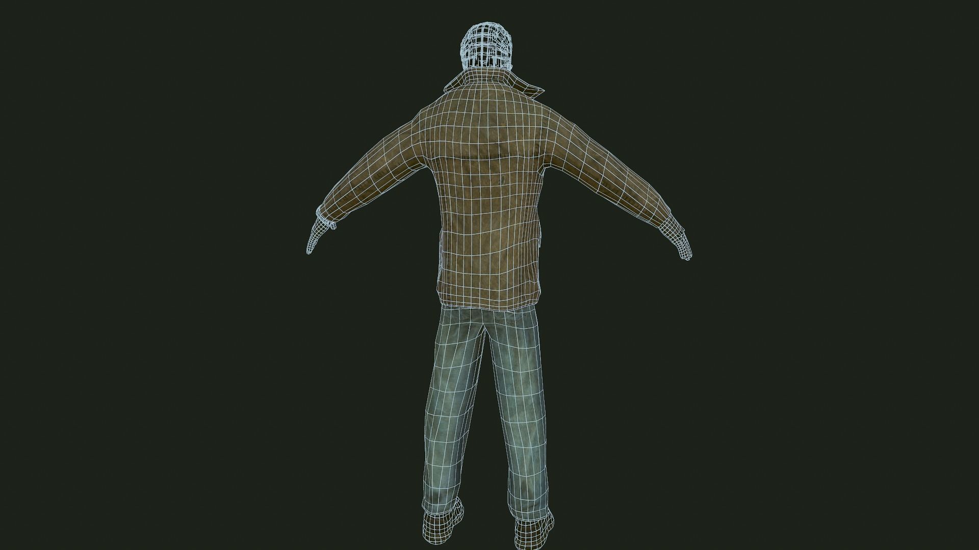 Male Apocalyptic Low-poly 3D model_35