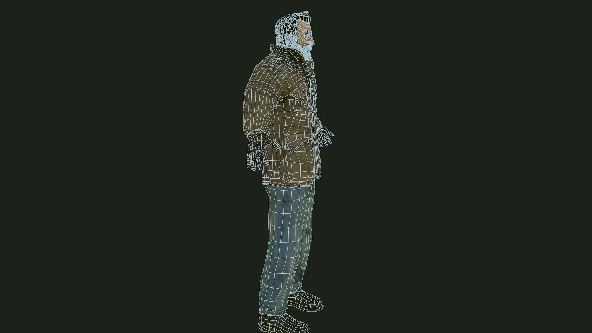 Male Apocalyptic Low-poly 3D model_51