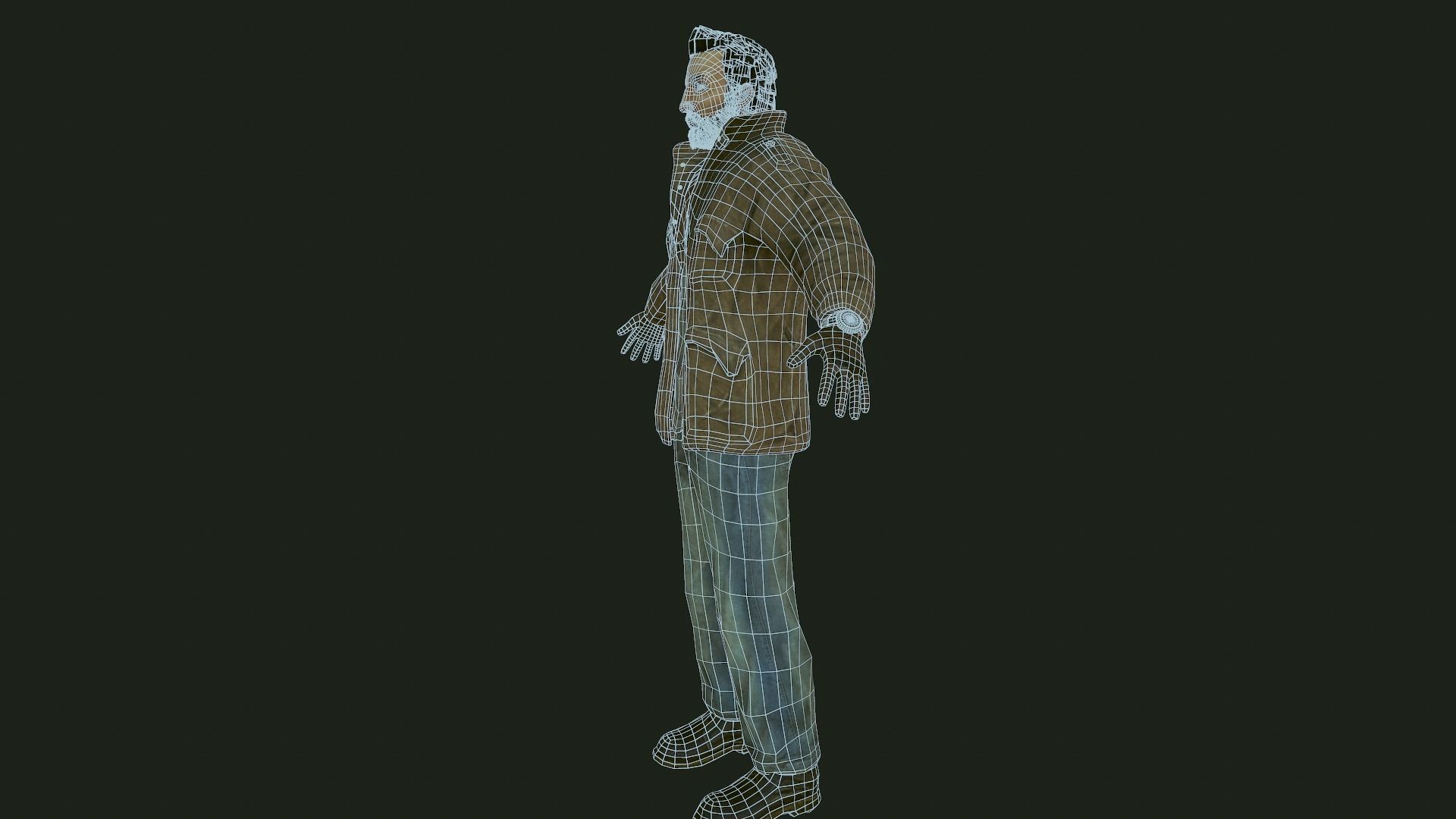 Male Apocalyptic Low-poly 3D model_15