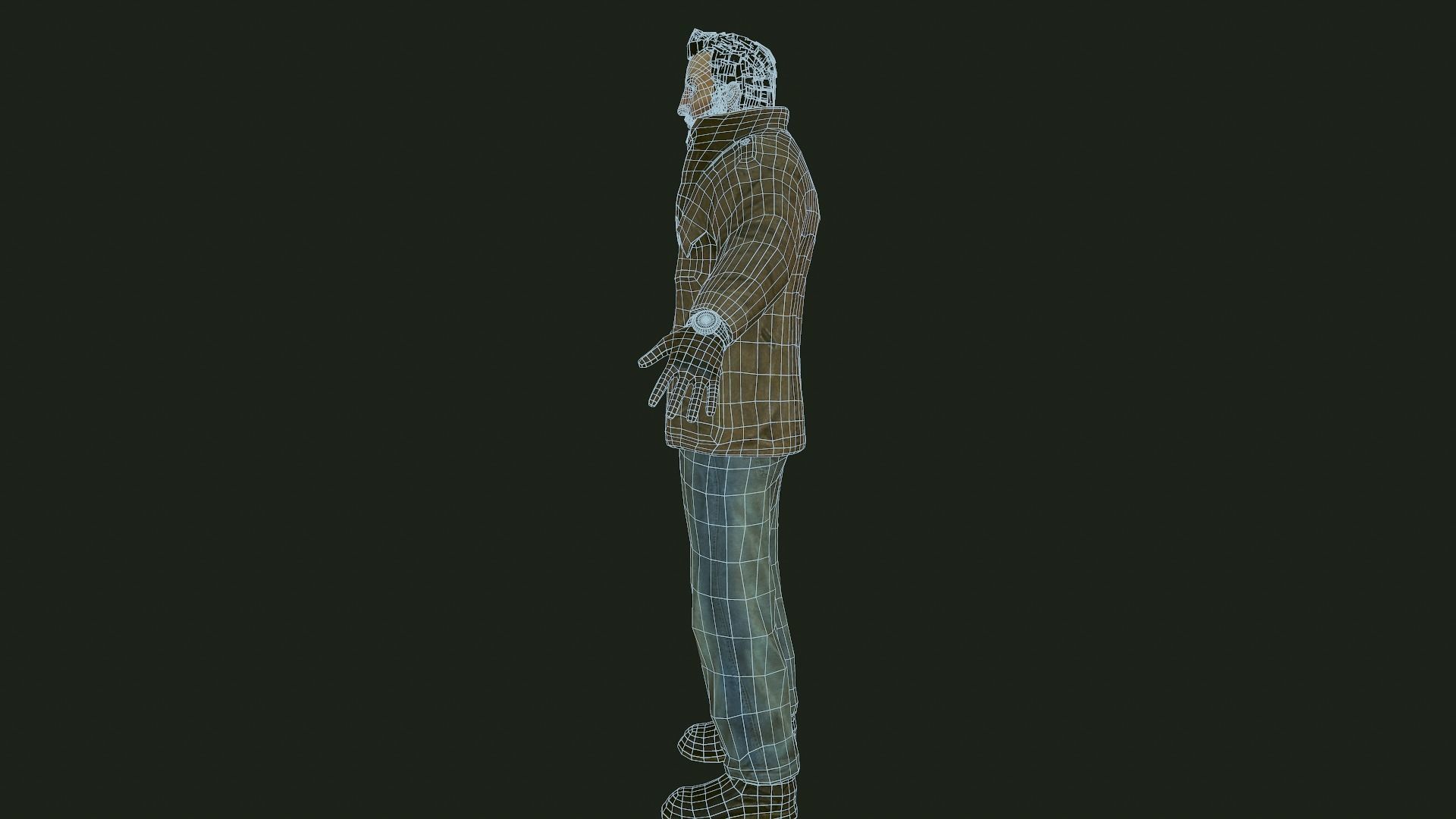 Male Apocalyptic Low-poly 3D model_19