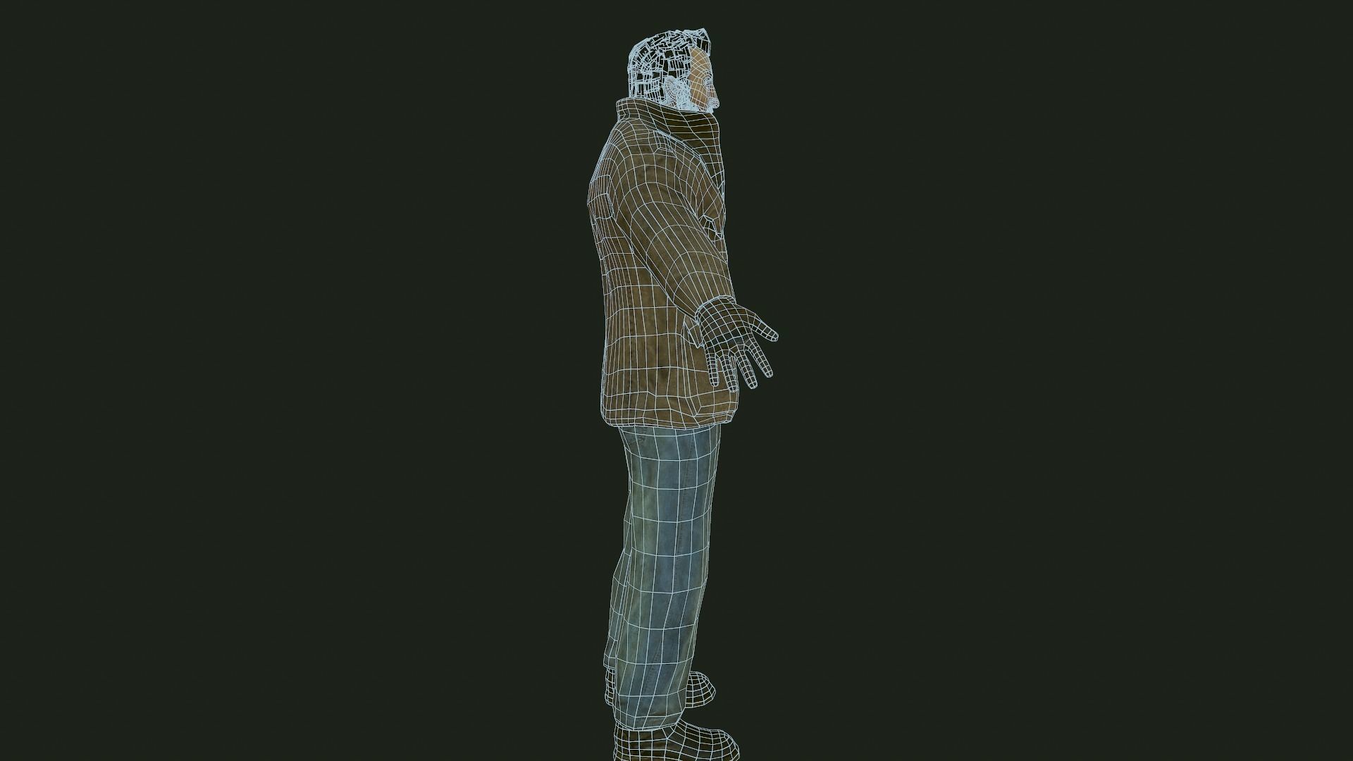 Male Apocalyptic Low-poly 3D model_47