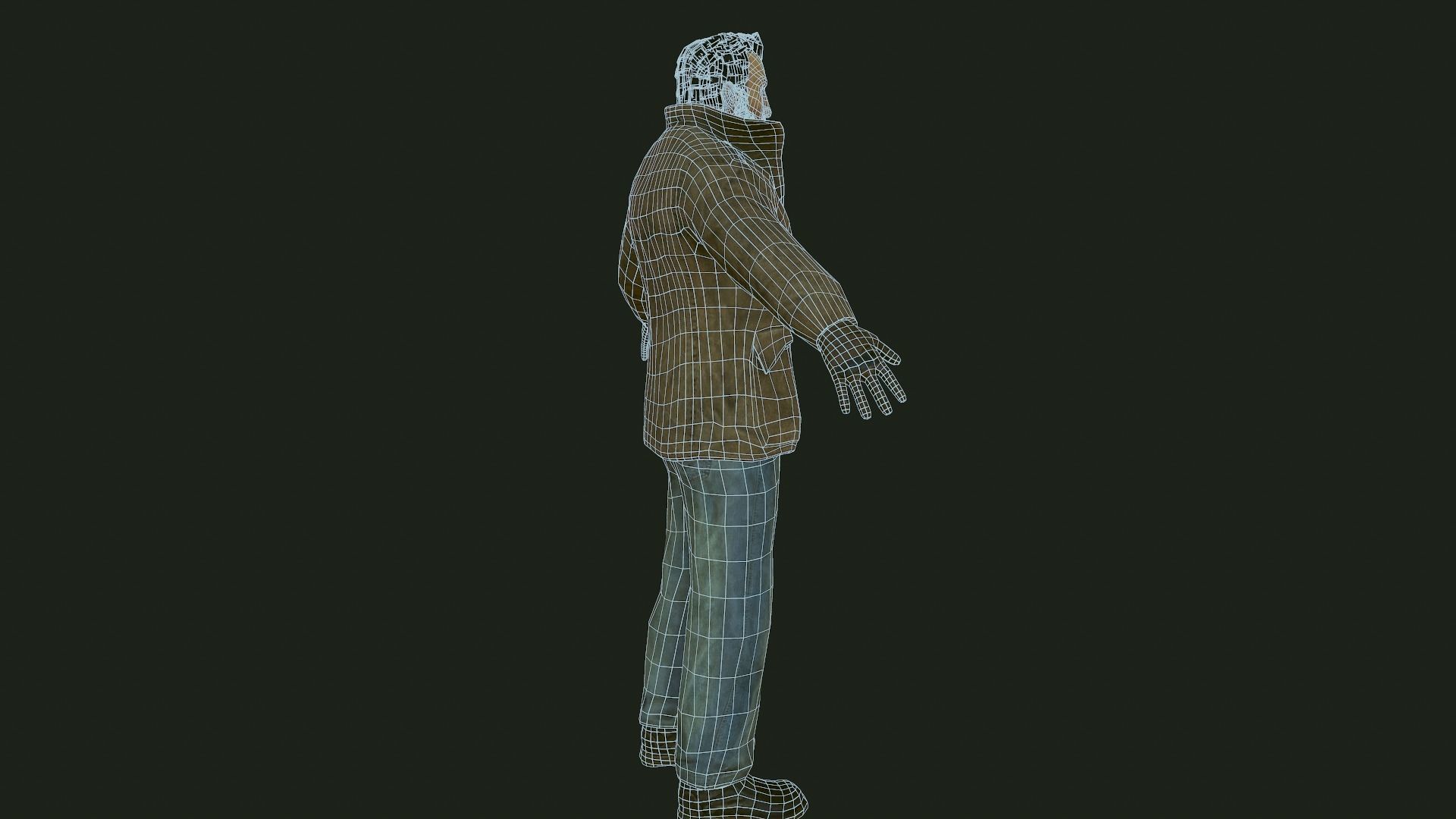 Male Apocalyptic Low-poly 3D model_45